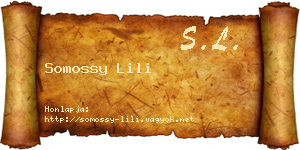 Somossy Lili névjegykártya