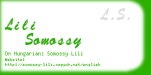 lili somossy business card